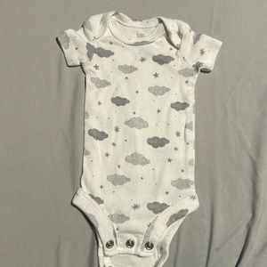 Premie cloud and stars onesie